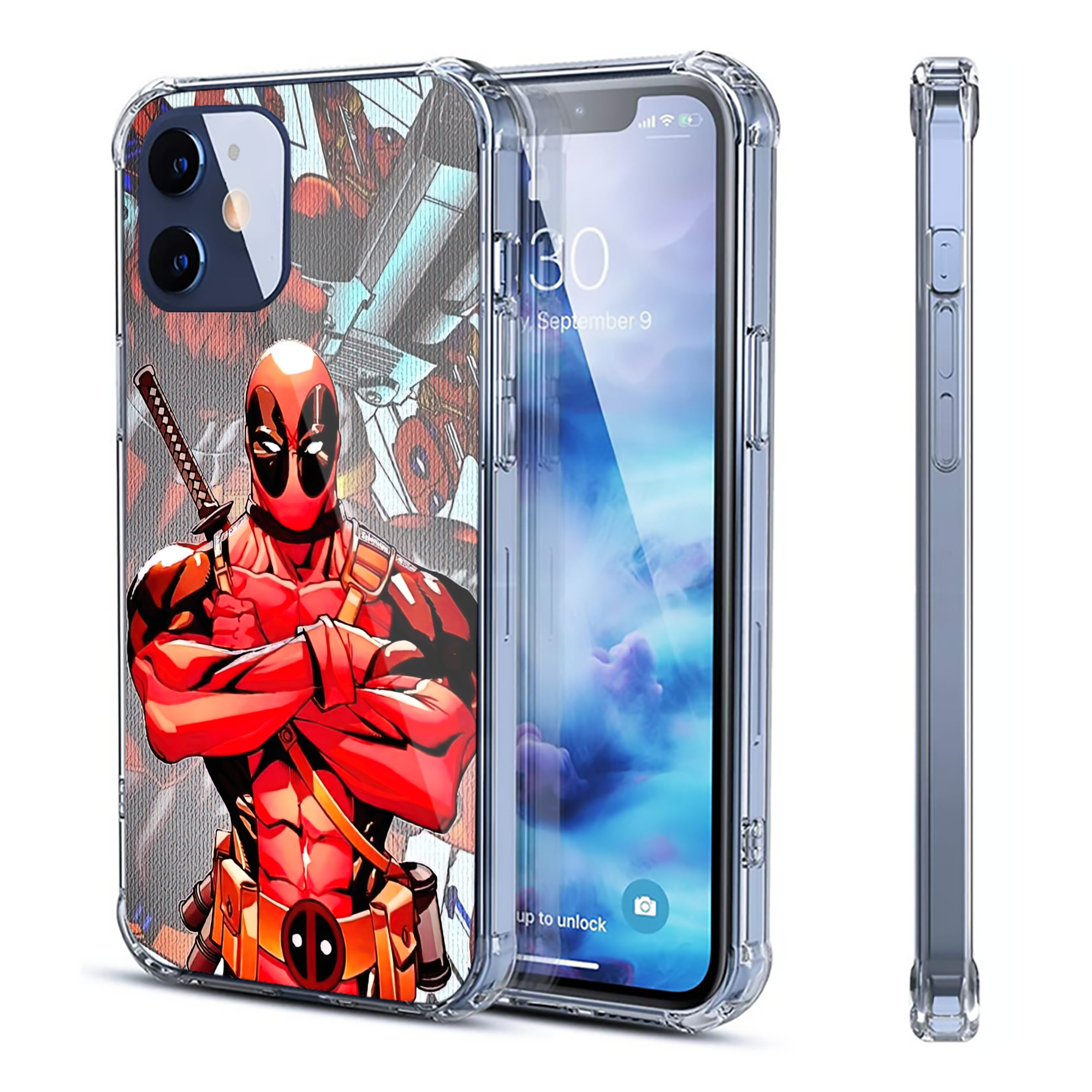 （画像用） Deadpool デッドプール 【iPhone 12シリーズ対応】透明スマホケース（クリアソフトケース）